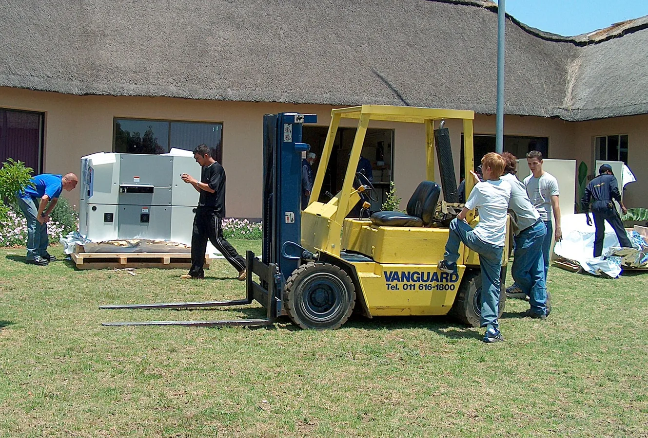 Forklift in industrial use