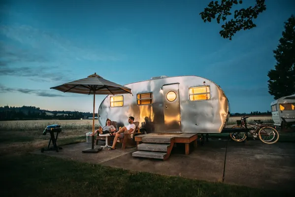 RV at a campsite